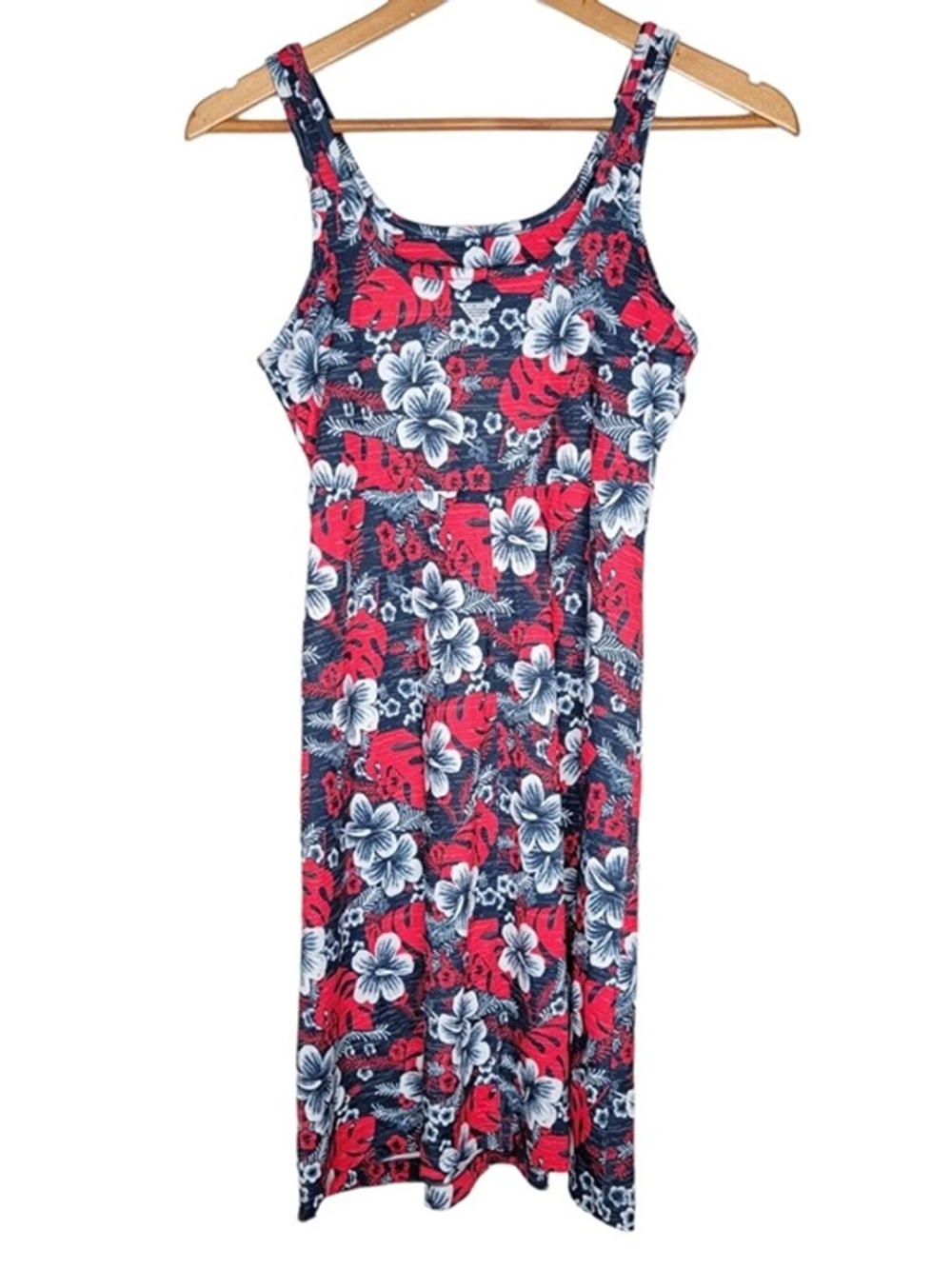 Women’s Columbia Red Floral Tank Dress - Picture 3 of 5